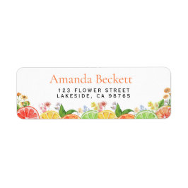 Wasserfarbe Citrus Babydusche