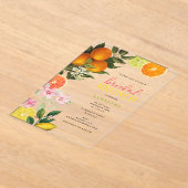 Wasserfarbe Citrus Bridal Brunch Brautparty Acryleinladungen (Ablage )