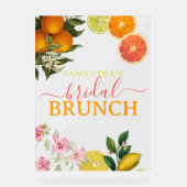 Wasserfarbe Citrus Bridal Brunch Brautparty Acrylschild (Vorderseite)