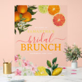 Wasserfarbe Citrus Bridal Brunch Brautparty Acrylschild (Hochzeit)