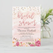 Wasserfarbe Confetti Bridal Dusche Einladung (Stehend Vorderseite)