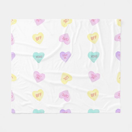 Wasserfarbe Convo Heartz BESTE FREUNDIN Medium Fle Fleecedecke (Vorderseite (Horizontal))