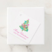 Wasserfarbe Coquette Bow Weihnachtsbaum Geschenkanhänger (Beispiel)