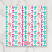 Wasserfarbe Coquette Bow Weihnachtsbaum Geschenkanhänger (Rückseite)