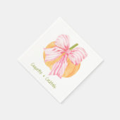 Wasserfarbe Coquette Grandmillennial Pumpbauch Serviette (Ecke)