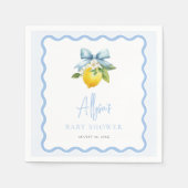 Wasserfarbe Coquette Lemon Italienische Wavy Baby Serviette (Vorderseite)