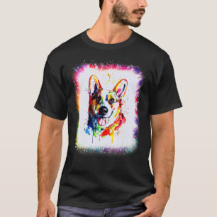 Wasserfarbe Corgi Hund Liebe R Junge Mädchen Tie D T-Shirt