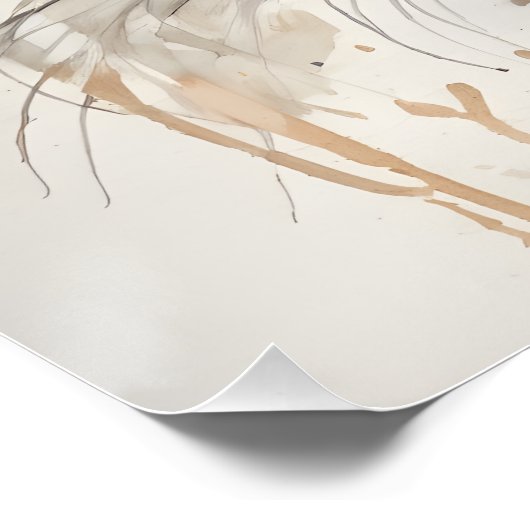 Wasserfarbe Cougar 1 Poster (Ecke)