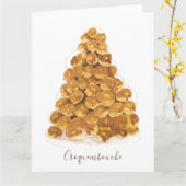 Wasserfarbe Croquembouche Karte (Gelbe Blume)