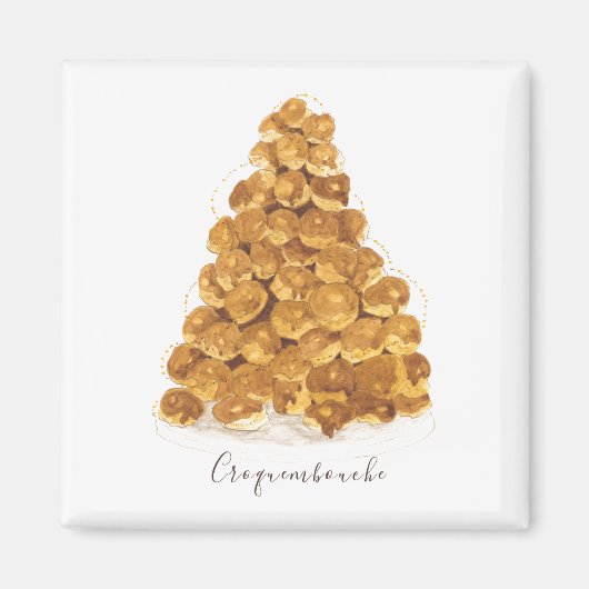 Wasserfarbe Croquembouche Magnet (Vorne)
