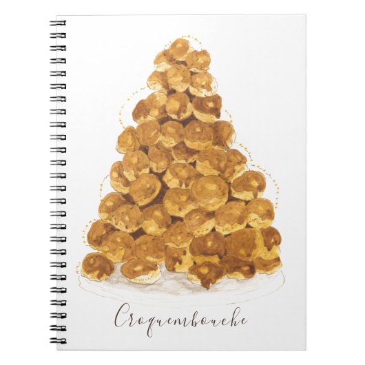Wasserfarbe Croquembouche Notizblock (Vorderseite)