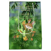 Wasserfarbe Custom Ostersonne Mittlere Geschenktüte (Rückseite)