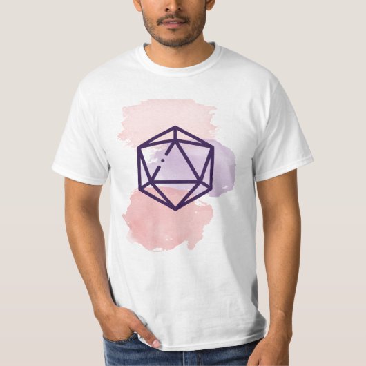Wasserfarbe d20 T - Shirt (Vorderseite)