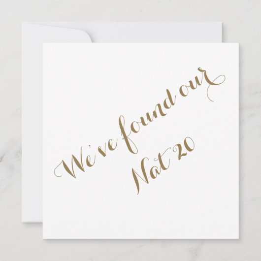 Wasserfarbe D20 Tabletop Game Foto Save the Date I Einladung (Rückseite)