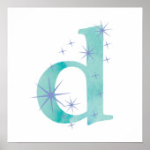 Wasserfarbe D Poster (Vorne)