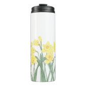 Wasserfarbe Daffodil Ditzy Floral Gemustert Thermosbecher (Vorderseite)