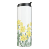 Wasserfarbe Daffodil Ditzy Floral Gemustert Thermosbecher (Nach links gedreht)