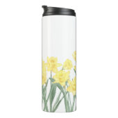 Wasserfarbe Daffodil Ditzy Floral Gemustert Thermosbecher (Nach rechts gedreht)