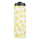 Wasserfarbe Daffodil Ditzy Floral Gemustert Thermosbecher (Vorderseite)