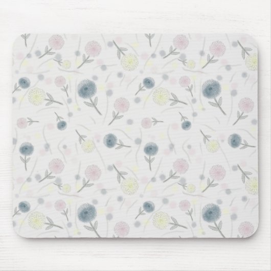Wasserfarbe Dahlia Mousepad (Vorne)