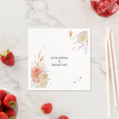 Wasserfarbe Dahlia & Rose Hochzeit Serviette (Beispiel)