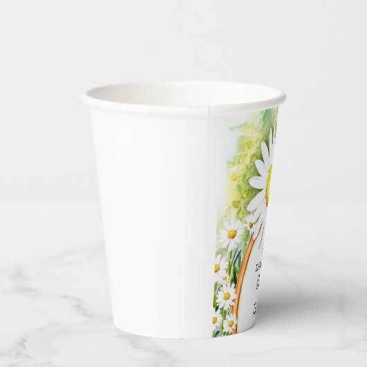 Wasserfarbe Daisy Babydusche Pappbecher (Rechts)