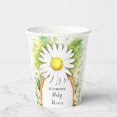 Wasserfarbe Daisy Babydusche Pappbecher (Vorderseite)