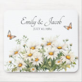 Wasserfarbe Daisy Bouquet für Paar Mousepad (Vorne)