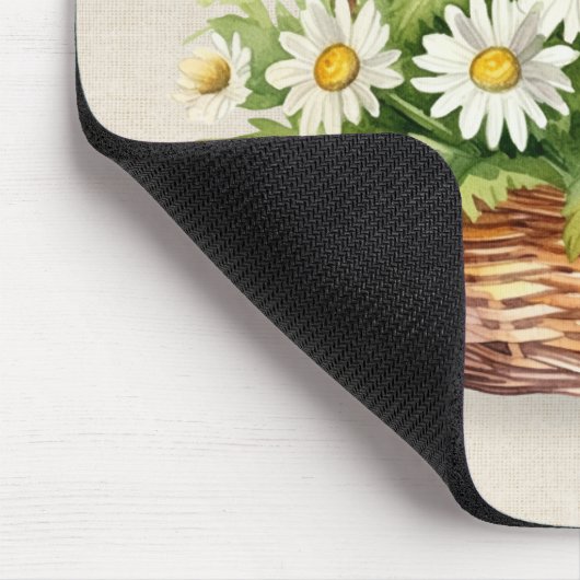 Wasserfarbe Daisy Bouquet im Korb Mousepad (Ecke)