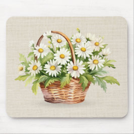 Wasserfarbe Daisy Bouquet im Korb Mousepad