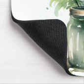 Wasserfarbe Daisy Bouquet in Mason Jar Mousepad (Ecke)