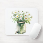 Wasserfarbe Daisy Bouquet in Mason Jar Mousepad (Mit Mouse)