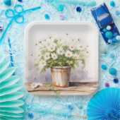 Wasserfarbe Daisy Bouquet Pappteller (Party)