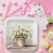 Wasserfarbe Daisy Bouquet Pappteller (Party)