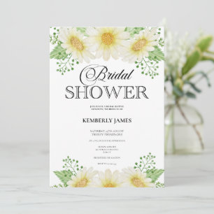 Wasserfarbe Daisy Bridal Dusche Einladung