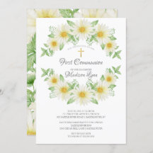 Wasserfarbe Daisy Floral Communion