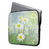 Wasserfarbe Daisy Garden Laptopschutzhülle (Vorderseite Links)