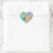 Wasserfarbe Daisy Heart Stickers (Tasche)