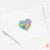 Wasserfarbe Daisy Heart Stickers (Umschlag)
