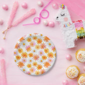 Wasserfarbe Daisy Muster Pastel Babydusche Pappteller (Party)