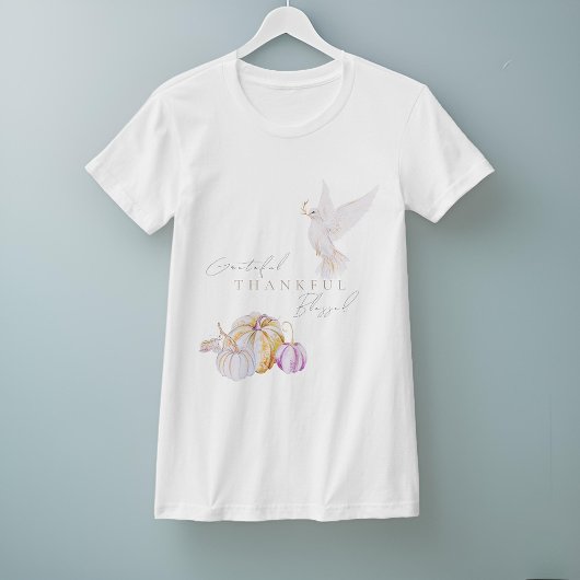 Wasserfarbe Dankbarer dankbarer, gesegneter Ernted T-Shirt