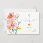 Wasserfarbe Danke Mitzvah, Orange Rose Einladung (Vorderseite)