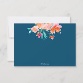 Wasserfarbe Danke Mitzvah, Orange Rose Einladung (Rückseite)