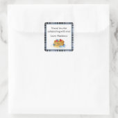 Wasserfarbe Danke Pancake Brunch Quadratischer Aufkleber (Tasche)