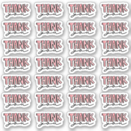 Wasserfarbe Danke Stickers Aufkleber