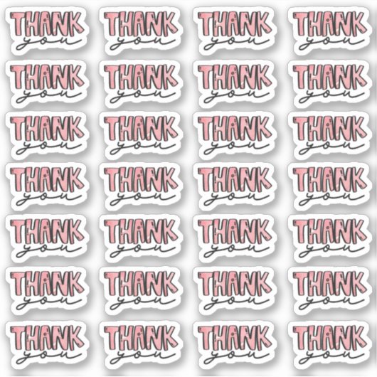 Wasserfarbe Danke Stickers Aufkleber (Vorderseite)