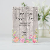 Wasserfarbe Danke Verlobung Hochzeitblumen Einladung (Stehend Vorderseite)