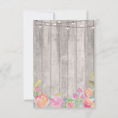 Wasserfarbe Danke Verlobung Hochzeitblumen Einladung (Rückseite)