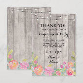 Wasserfarbe Danke Verlobung Hochzeitblumen Einladung (Vorne/Hinten)