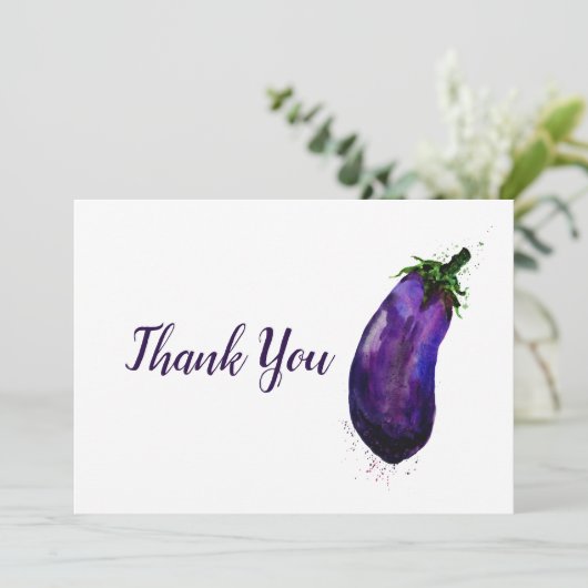 Wasserfarbe Dankeskarte (Stehend Vorderseite)